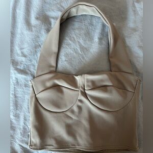 PrettyLittleThing Tan Crop Top